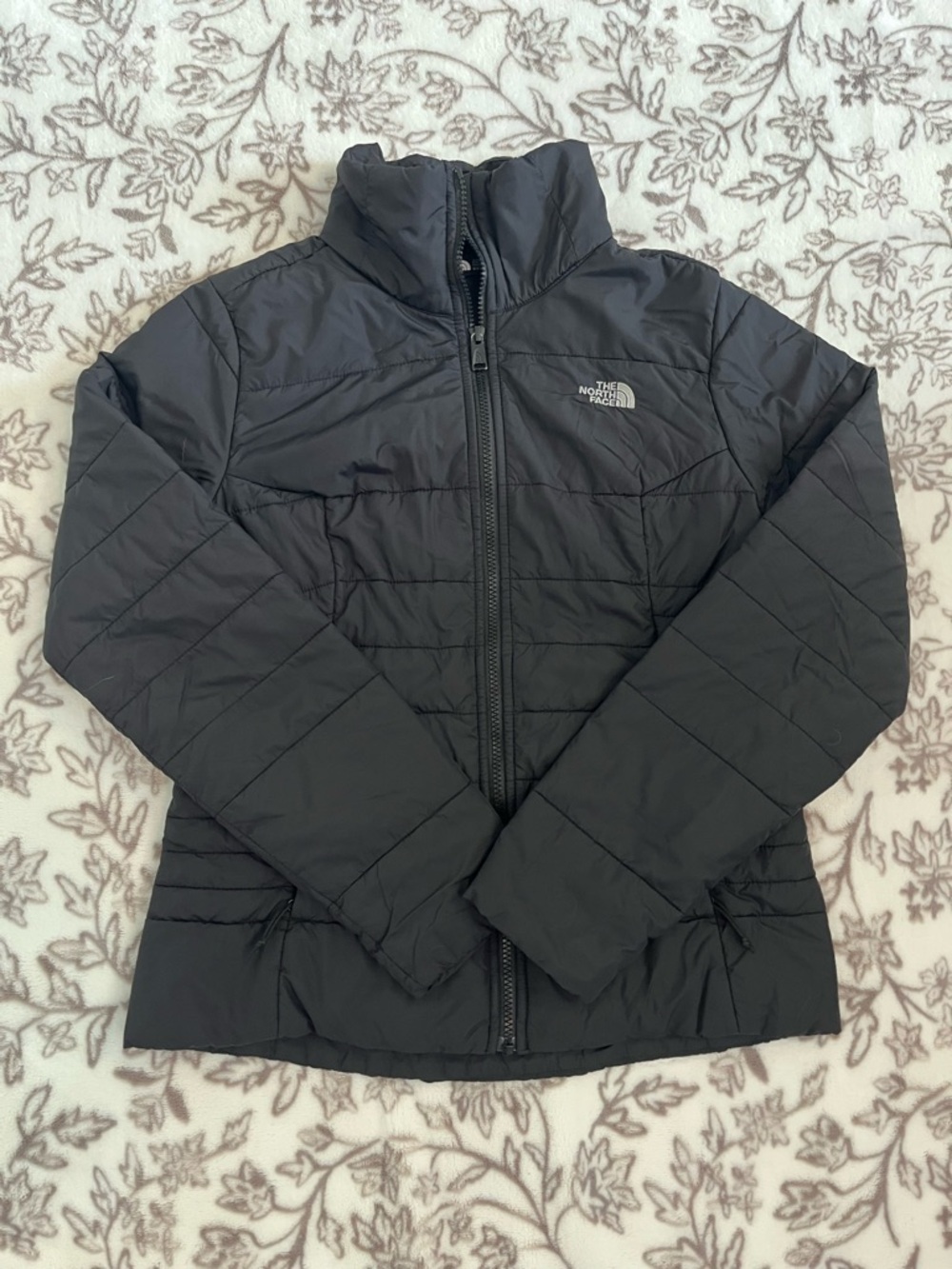 ❄️The North Face Women’s Black Puffer Jacket Full Zip Lightweight Coat S🖤